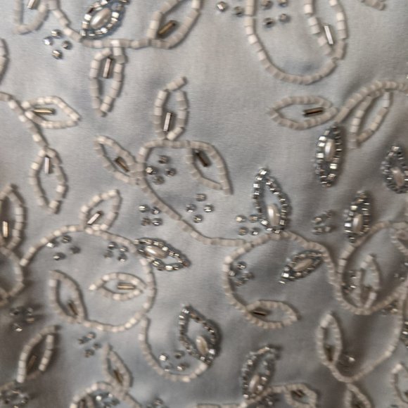 Ice Blue Formal 2PC Satin Full length Dress - Picture 6 of 8